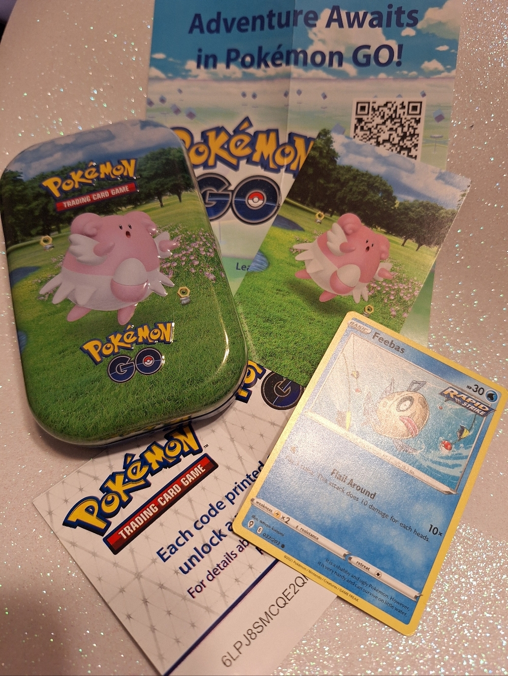 Pokemon GO Tin with Blissy Tin Collectible